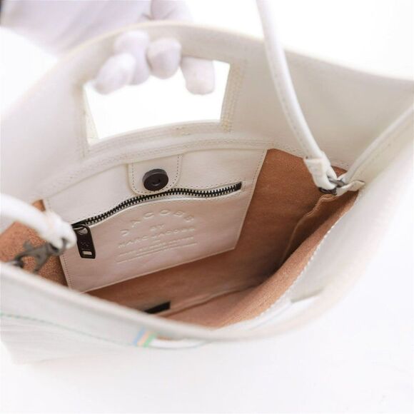 NWT Marc by Marc Jacobs Leather Foldover Oversize Clutch w Strap BEACH SAND - Picture 9 of 10